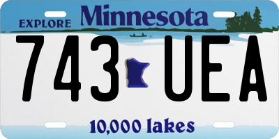 MN license plate 743UEA