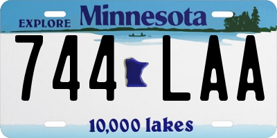 MN license plate 744LAA