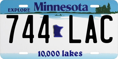 MN license plate 744LAC