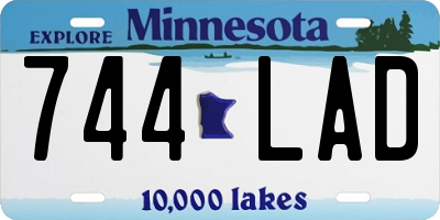 MN license plate 744LAD