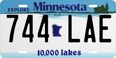 MN license plate 744LAE