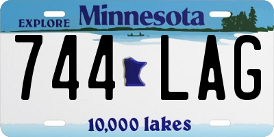 MN license plate 744LAG