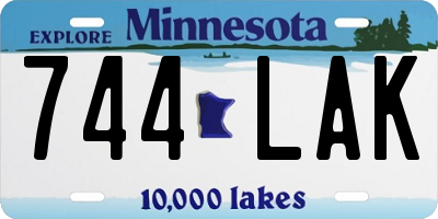 MN license plate 744LAK