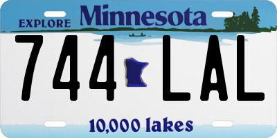 MN license plate 744LAL