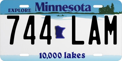 MN license plate 744LAM