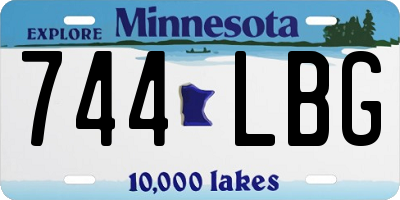 MN license plate 744LBG