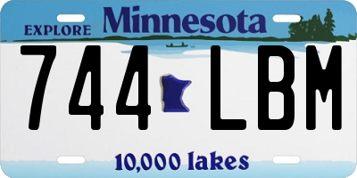 MN license plate 744LBM