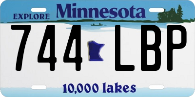 MN license plate 744LBP