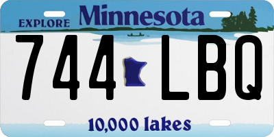 MN license plate 744LBQ