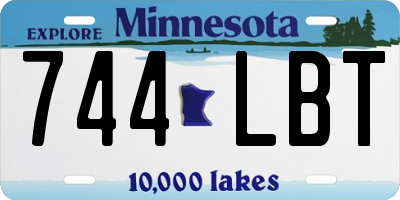 MN license plate 744LBT