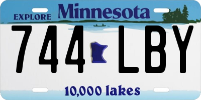 MN license plate 744LBY