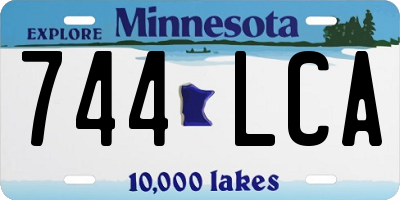 MN license plate 744LCA