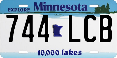 MN license plate 744LCB