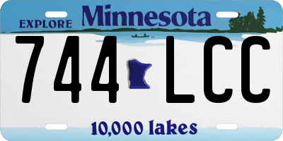 MN license plate 744LCC