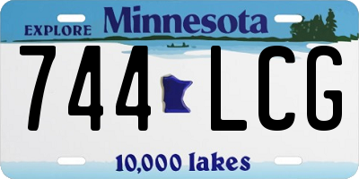 MN license plate 744LCG