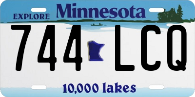MN license plate 744LCQ