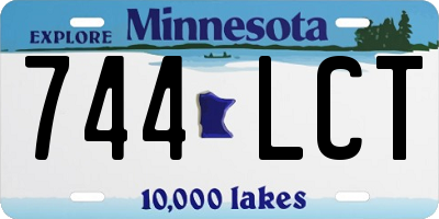 MN license plate 744LCT