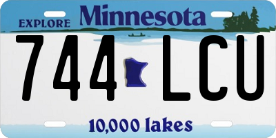 MN license plate 744LCU