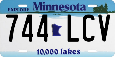 MN license plate 744LCV