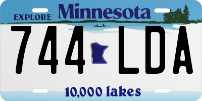 MN license plate 744LDA