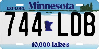 MN license plate 744LDB
