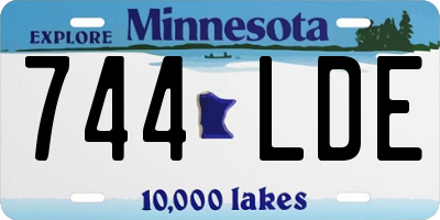 MN license plate 744LDE