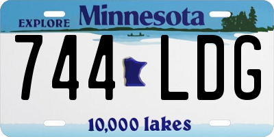MN license plate 744LDG