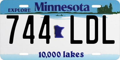 MN license plate 744LDL