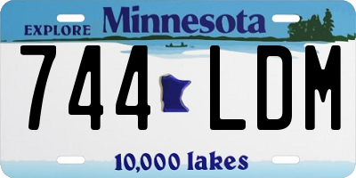 MN license plate 744LDM