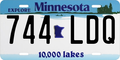 MN license plate 744LDQ