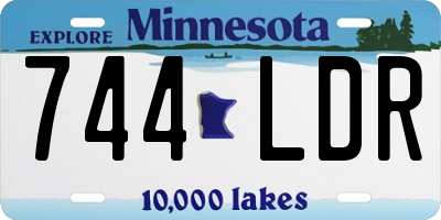 MN license plate 744LDR