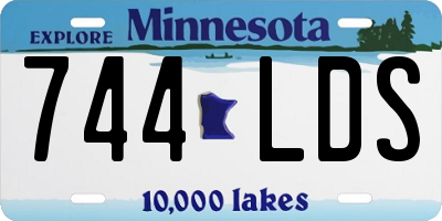 MN license plate 744LDS
