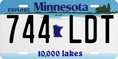 MN license plate 744LDT