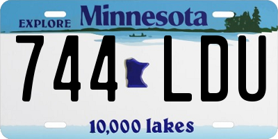 MN license plate 744LDU