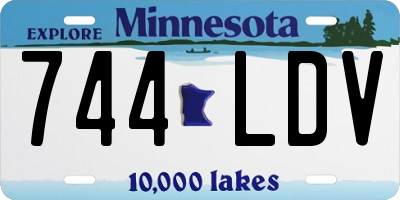 MN license plate 744LDV