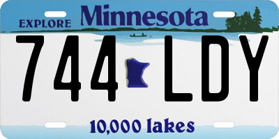 MN license plate 744LDY