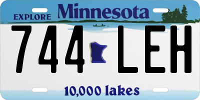 MN license plate 744LEH