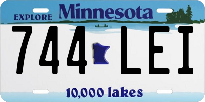 MN license plate 744LEI