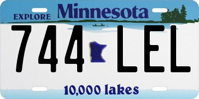 MN license plate 744LEL