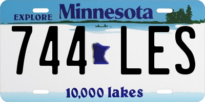 MN license plate 744LES