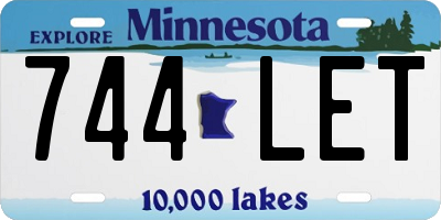 MN license plate 744LET