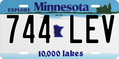 MN license plate 744LEV