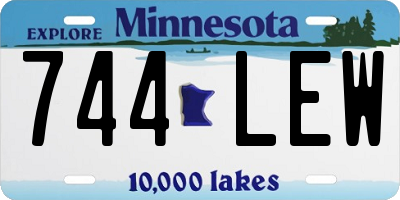 MN license plate 744LEW