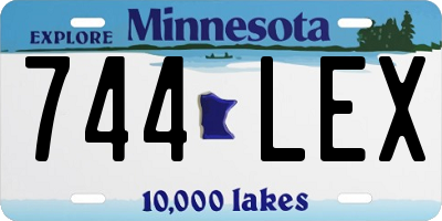 MN license plate 744LEX