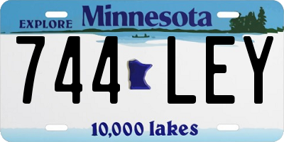 MN license plate 744LEY