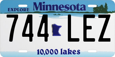 MN license plate 744LEZ