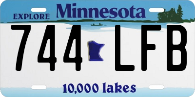 MN license plate 744LFB