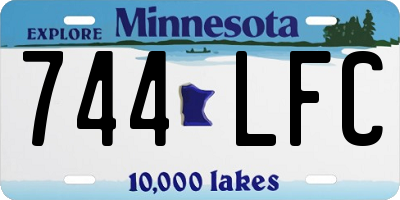 MN license plate 744LFC