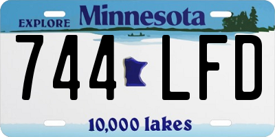 MN license plate 744LFD