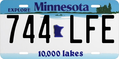 MN license plate 744LFE